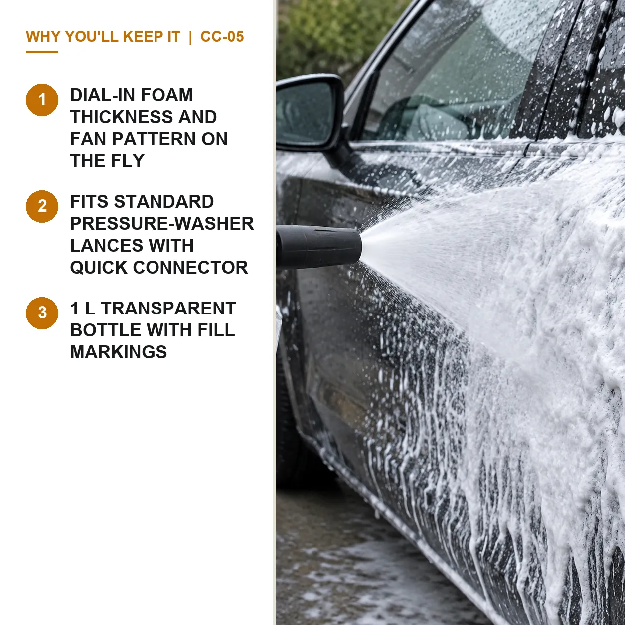 Snow Foam Cannon Kit, 1 L Bottle