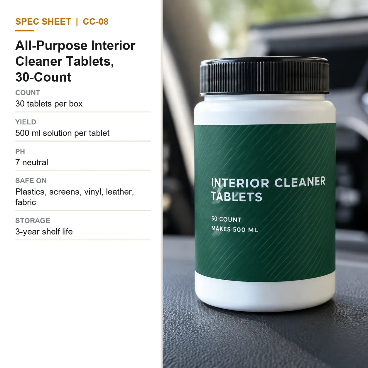 All-Purpose Interior Cleaner Tablets, 30-Count
