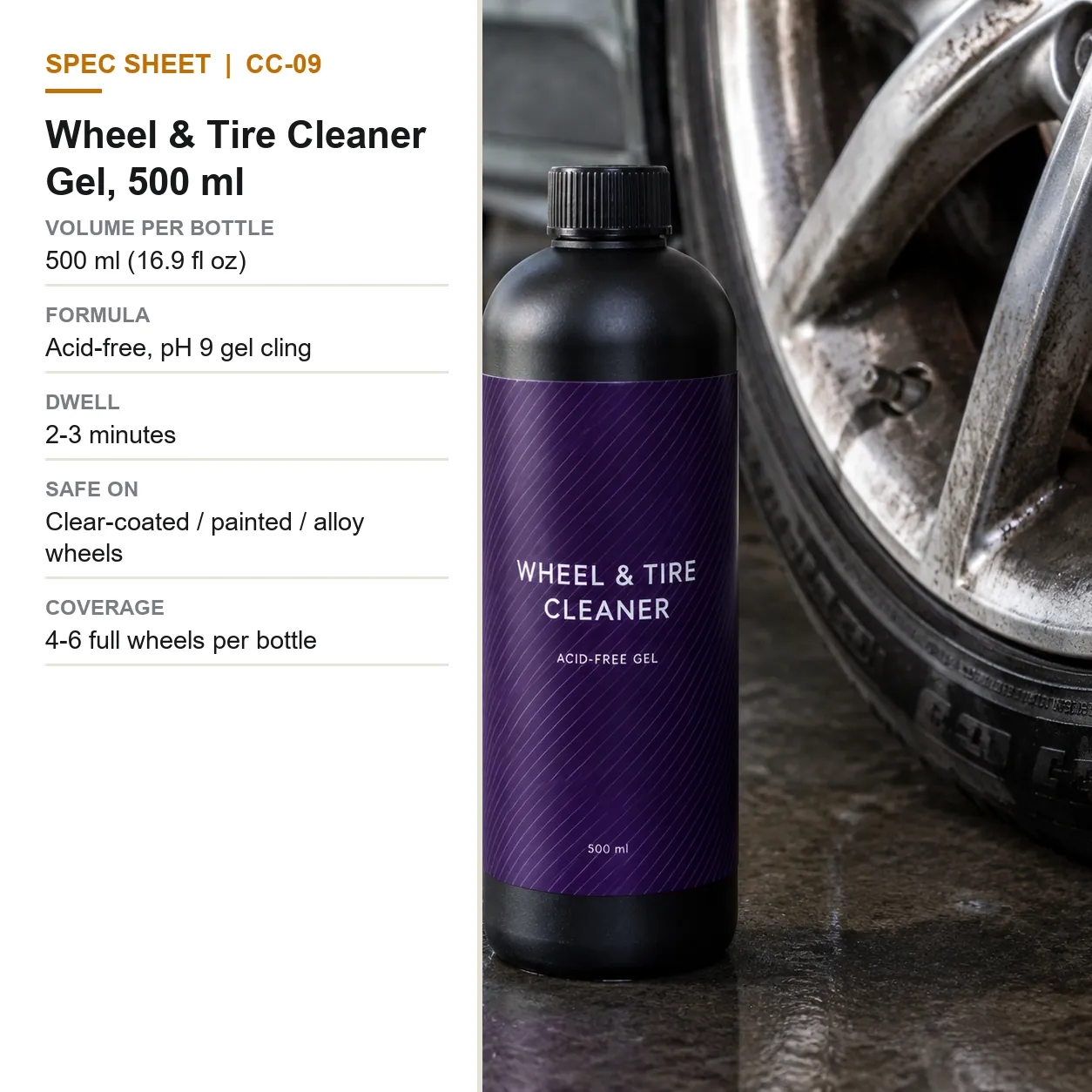 Wheel & Tire Cleaner Gel, 500 ml