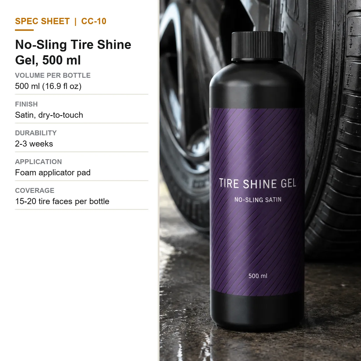 No-Sling Tire Shine Gel, 500 ml