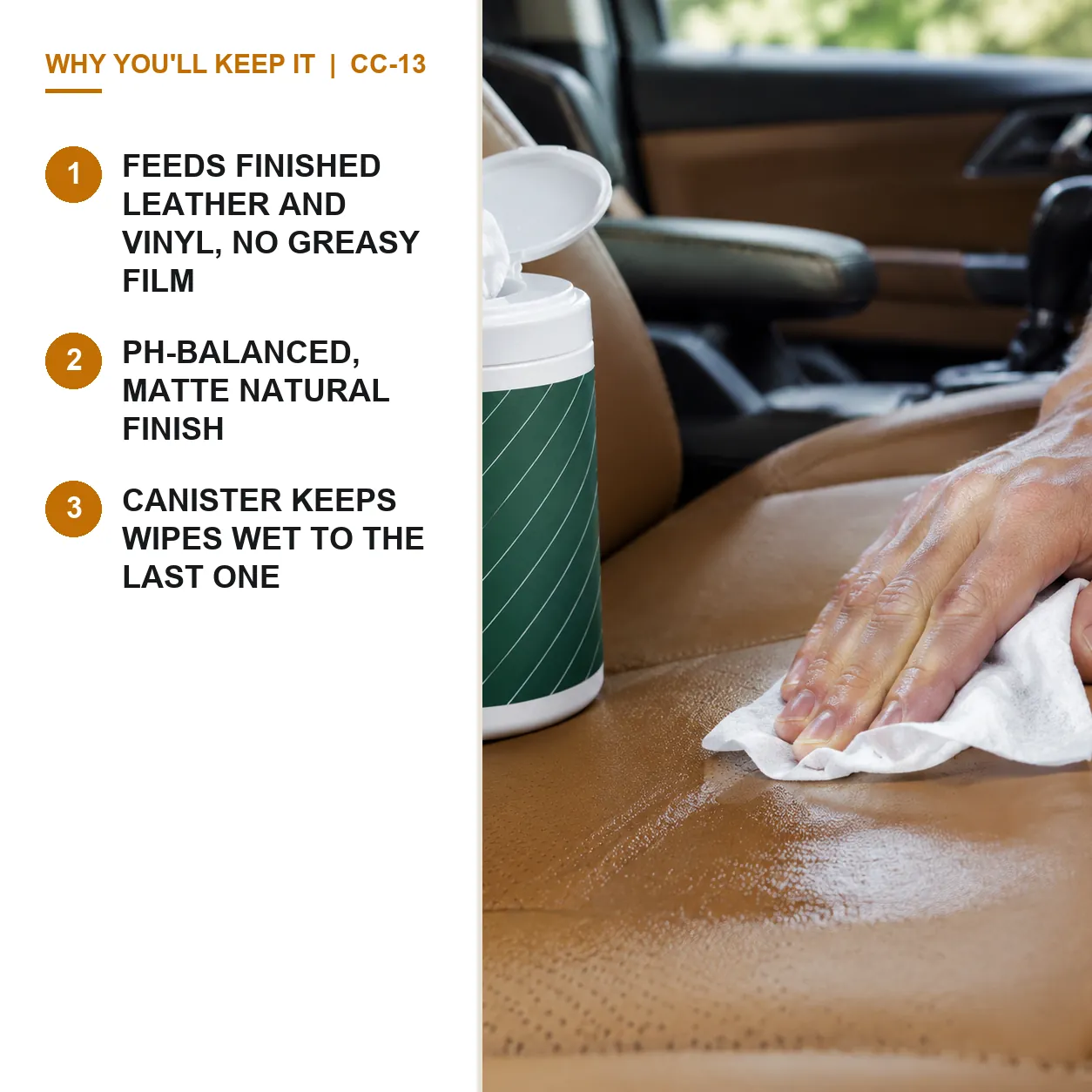 Leather & Vinyl Conditioner Wipes, 40-Count