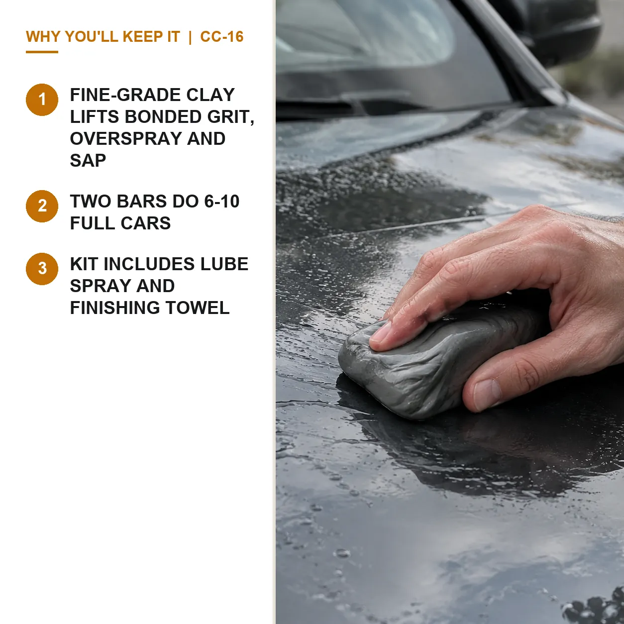 Clay Bar Kit, 2 Bars + Lube