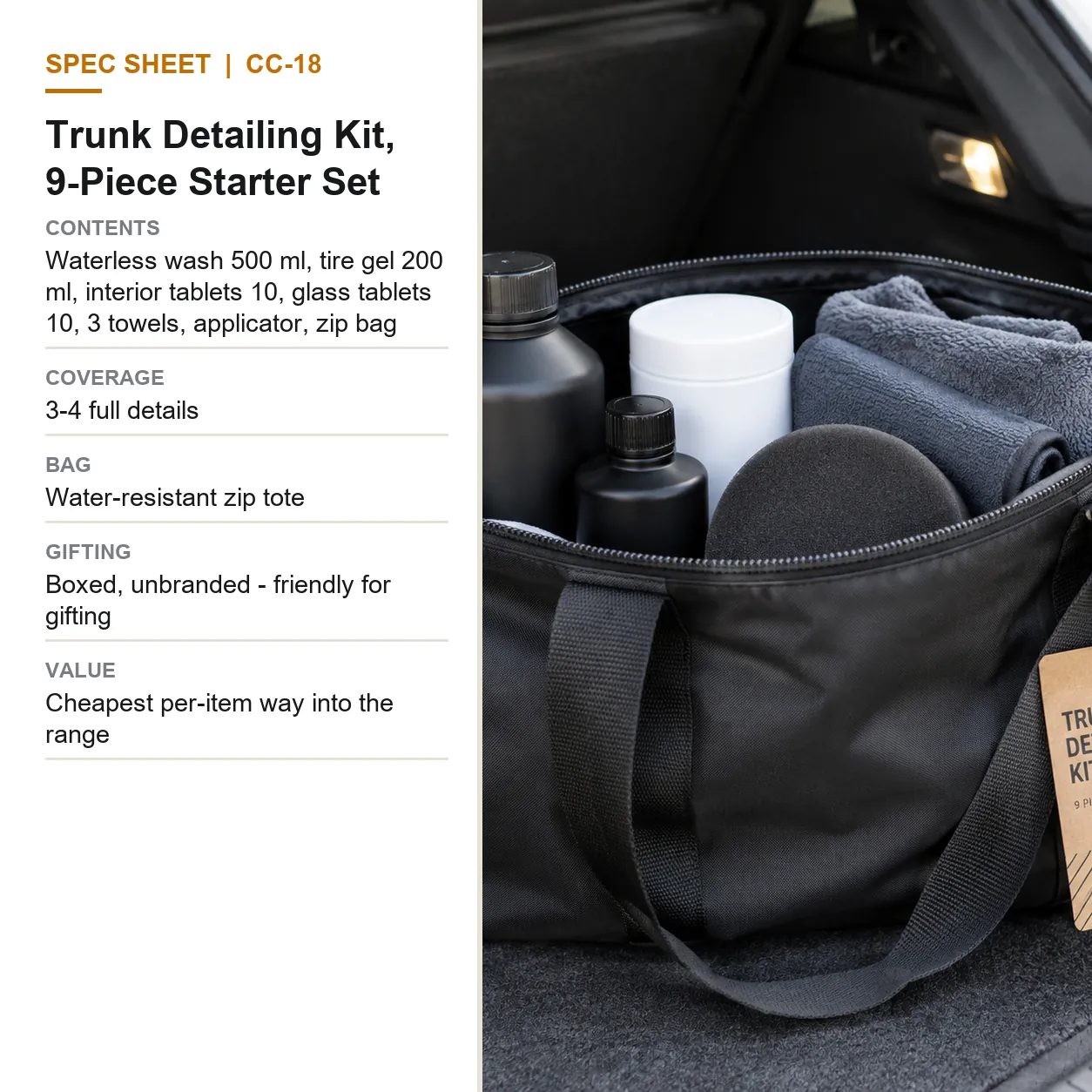 Trunk Detailing Kit, 9-Piece Starter Set
